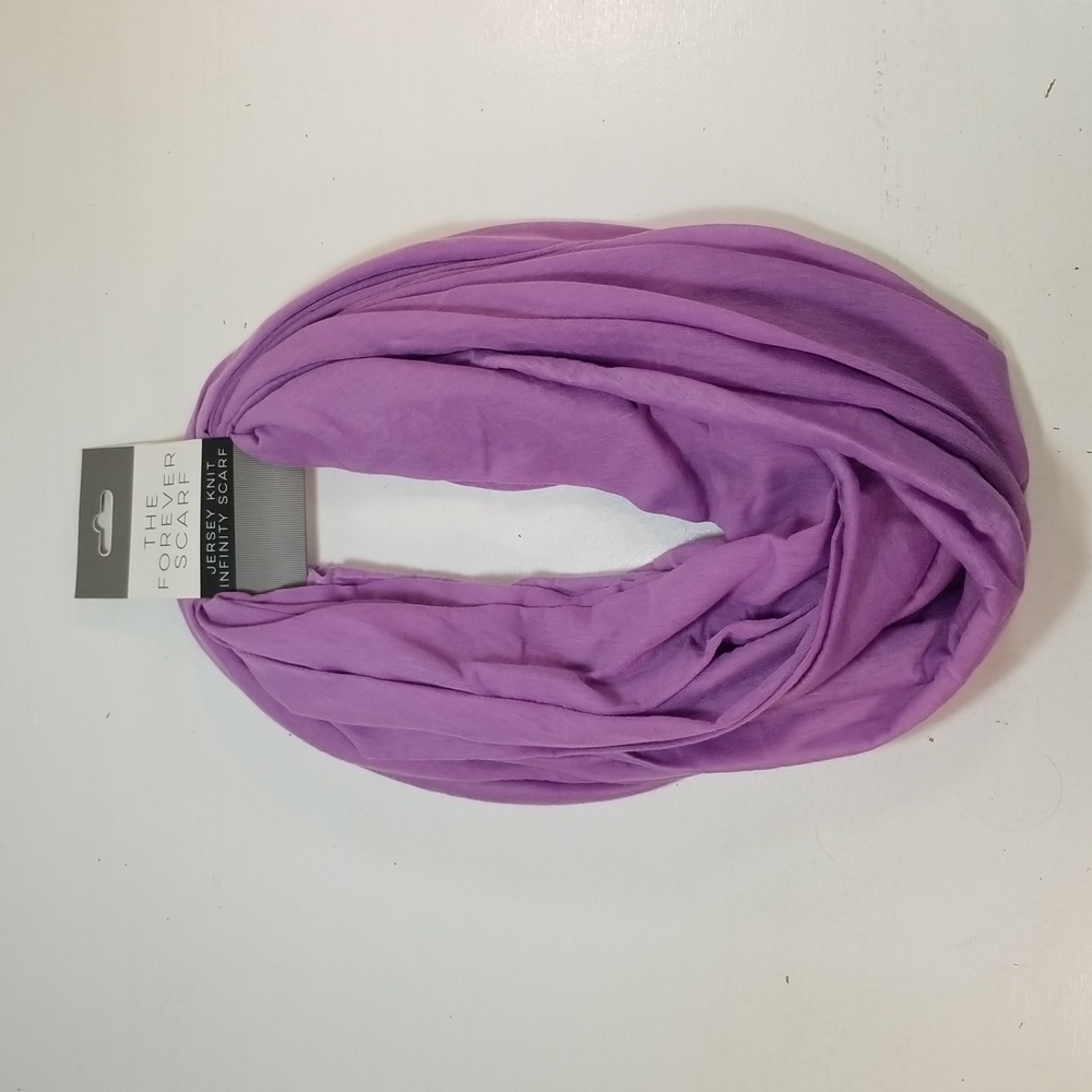 The Forever Scarf Purple Jersey Knit Infinity Scarf NWT
